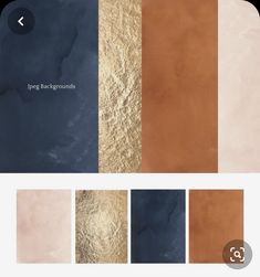 an iphone screen with different colors and textures on the same page, including beiges, blue, and brown