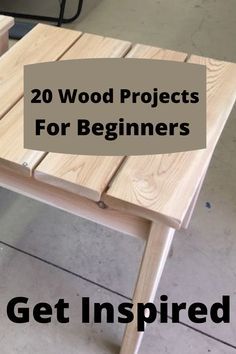 two wood projects for beginners that are easy to build and can be used as a table or bench