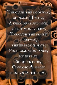 Cinnamon Abundance, Cinnamon Spell, Abundance Spell, Money Spells Magic, Good Luck Spells, Wiccan Magic, Luck Spells, Witch Spirituality, Magic Spell Book