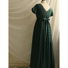 An elegant dress with a beautiful drape. The design makes your neck look beautiful, and you can also pair it with attached collar . The waist is high and the waist ribbon is decorated with pearls. A beautiful muse with an overwhelming presence. 
 
 
 

 

 
 
 ＜Item＞ 
 
 Standard length 
 Long length 
 
 
 ＜Size＞ 
 
 Standard length 
 
 S size 
 
 Length: 131cm 
 Upper body length: 31cm 
 Skirt length (front): 88cm 
 Skirt length (back): 100cm 
 Shoulder width: 38cm or less 
 Bust: 78-92cm 
 Und Elegant Empire Waist Party Dress, Elegant V-neck Dress For Banquet, Elegant Formal Dress With Sashes, Elegant Formal Vintage Dress With Fitted Bodice, Elegant Chiffon Dress With Fitted Bodice For Banquet, Chiffon Maxi Dress With Empire Waist For Evening, Elegant Maxi Length Bridesmaid Dress For Evening, Formal Midi Dress With Pleated Bodice And Empire Waist, Formal Midi Dress With Fitted Bodice And Empire Waist