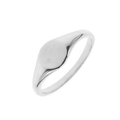 This is a 925 sterling silver baby signet ring, so named because of its relatively small size and profile. Sterling Silver Polished Signet Ring, Sterling Silver Signet Ring With Polished Finish, Sterling Silver Rounded Signet Ring With Polished Finish, Silver Signet Ring With Polished Finish, Silver Polished Signet Ring For Everyday, Everyday Sterling Silver Hallmarked Signet Ring, Silver Minimalist Signet Ring, Everyday White Gold Signet Ring, Silver Minimalist Rounded Signet Ring