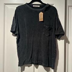 Nwt Free People Black Distressed T-Shirt Small & Medium Available Washed Black Short Sleeve Grunge T-shirt, Black Distressed T-shirt For Everyday, Casual Distressed Washed Black T-shirt, Washed Black Distressed Punk T-shirt, Urban Washed Black Distressed T-shirt, Distressed Tshirt, Distressed T Shirt, Free People Black, Free People Tops