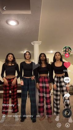 Fits For Hanging Out With Friends, Styling Pj Pants, Cute Matching Christmas Pjs Friends, Christmas Pajama Pants Outfit, Outfits With Pajama Pants, Pj School Outfits, Movie Theater Fits, Christmas Spirit Week Outfits, Matching Christmas Pajamas Best Friends