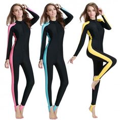 Diving Suit Wetsuits For Women Sale - Wetsuitsbuy.com Surfing Suit, Nike Outfit, Surfing Swimwear, Long Sleeve Swim, Mode Chanel, Surf Suit, Long Sleeve Rashguard, Rash Guard Women, Suit Swimsuit