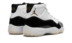 The Air Jordan 11 “Gratitude” is the modern re-release of the colorway of Michael Jordan’s eleventh signature shoe that originally released as part of the “Defining Moments Pack” from 2006.  Also nicknamed the “DMP 2023” colorway, this Jordan 11 is based on the retro basketball sneaker’s original “Concord” colorway that was worn by Jordan with the Chicago Bulls throughout the team’s historic run during the 1995-96 NBA season.  The upper features a white leather construction, instead of the origi Jordans 10, Retro 11 Concord, 2018 Shoes, All Jordans, Boyz Ii Men, Jordan Retro 11, Nike Air Jordan 11, Exclusive Sneakers, Air Jordan 11 Retro