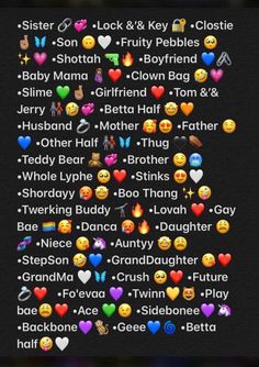 an image of many different emoticions on a black background with the words love and feelings