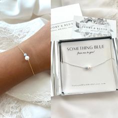 a woman's arm with a bracelet and necklace in the box next to it