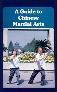 a guide to chinese martial arts with two men in front of a building and palm tree