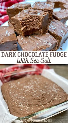 chocolate fudge with sea salt is an easy dessert recipe that's ready in under 30 minutes