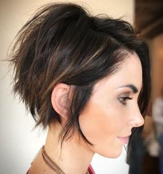 Short Chunky Layered Haircuts Thick Hair Cuts, Pixie Haircut For Thick Hair, Short Hair Trends, Messy Short Hair, Haircut Inspiration, Short Layered Haircuts, Long Pixie, Haircut For Thick Hair, Short Haircut