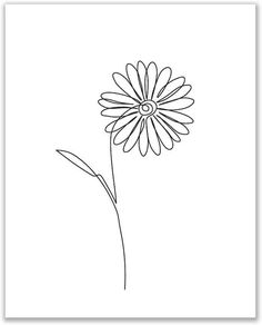 a black and white drawing of a flower