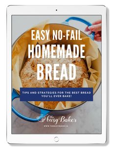 an ipad with the title easy no fail homemade bread