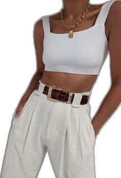 Chic White Crop Top With Tank Straps, Elegant White Crop Top With Adjustable Straps, Chic Crop Top With Adjustable Straps, Chic White Crop Top With Adjustable Straps, Rib Fabric, Ribbed Fabric, Bralette, Shoulder Straps, Comfort Fit