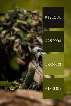 a close up of a camera on top of a mossy ground with the numbers 1, 2, 3, 4, and 5