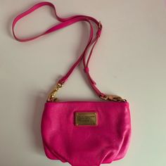 Authentic. Minor Wear And Tear As Seen In Photos. Great For Adventures, Concerts, Travel, And Day To Day! Back In A Bright Pink Shade, The Percy Crossbody Bag From Marc By Marc Jacobs Is Trendy, Cool And Functional. Plus, You Can Carry It As A Clutch For Spontaneous Parties. Pebbled Leather With Golden Hardware Accents. Removable Shoulder Strap Zip Top; "Standard Supply" Logo Plate On Front. Fabric Lining; Inside, Small Open Pocket. Pink Crossbody Shoulder Bag, Pink Luxury Mobile Phone Bag, Pink Clutch For Mobile Phone, Pink Crossbody Shoulder Bag With Removable Pouch, Pink Mobile Phone Clutch Bag, Designer Pink Crossbody Bag, Designer Pink Shoulder Bag With Removable Pouch, Designer Pink Shoulder Bag With Mobile Phone Pocket, Designer Pink Pouch Shoulder Bag