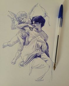 a pencil drawing of two people holding each other