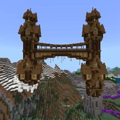 an image of a bridge in minecraft