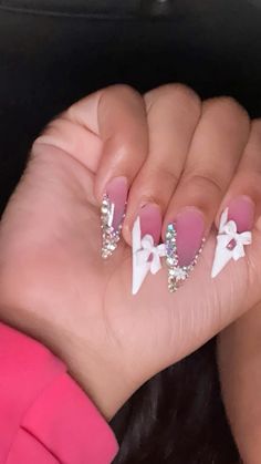 Stiletto Birthday Nails, Stiletto French Tip, Stiletto Acrylic Nails, Black Acrylic Nails, Lavender Nails, Blue Acrylic Nails