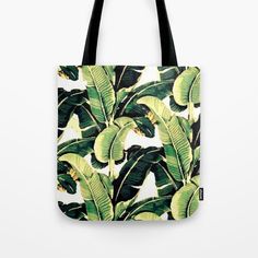 Buy Tropical banana leaves Tote Bag by mirabellamarket. Worldwide shipping available at Society6.com. Just one of millions of high quality products available. Pop Art Tote Bag, Banana Leaf Pattern, Mandala Tote Bag, Polka Dot Tote Bag, Purple Tote Bag, Rose Tote Bag, Purple Camouflage, Banana Leaf Print, Flower Tree