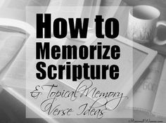 an open book with the title how to memoize scripture and tropical memory verse ideas