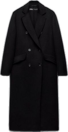 Double Breasted Coat, Coat Black, Zara Jackets, Zara Black, Black Coat, Double Breasted, Black Color, Like New, Jackets & Coats