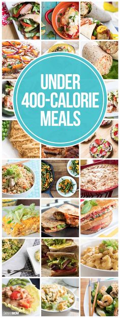 RECIPES UNDER 400 CALORIES: 40 dinners your family will LOVE! Which recipe are you most excited to try? Recipes Under 400 Calories, Calorie Meals, Calorie Meal Plan, God Mat