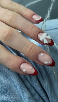 Valentine Nails Ideas, Cherry Wine Nails, Ideas Uñas, Bridesmaids Nails, Dark Red Nails, Wine Nails, Valentine Nails, Cherry Wine, Cherry Nails