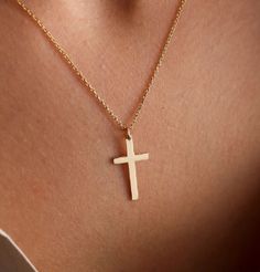 Experience the timeless beauty of our Cross Silver pendant necklace. Crafted with sterling silver, this 18 inch necklace boasts a stunning cross pendant that adds a touch of elegance to any outfit. A perfect addition to your jewelry collection! Elegant Everyday Cross Necklace With Clavicle Chain, Elegant Cross Necklace With Delicate Chain For Everyday, Minimalist Jewelry With Cross Pendant Clavicle Chain, 14k Gold Cross Pendant Jewelry For Everyday, Minimalist Clavicle Chain Jewelry With Cross Pendant, Elegant Cross Charm Necklace For Everyday, Elegant Everyday Charm Necklace With Cross Pendant, Gift Cross Pendant Necklace With Clavicle Chain, Gift Cross Necklace With Clavicle Chain