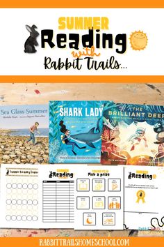 the summer reading rabbit tails book study guide is shown with text overlaying it