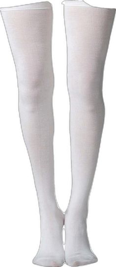 Solid Color Fitted Thigh High Socks, White Over-the-knee Knee-high Socks For Winter, White Thigh High Hosiery, White Fitted Over The Knee Socks, Elegant Fitted White Socks, White Fitted Over-the-knee Socks, Fitted White Over-the-knee Socks, White Over-the-knee Winter Stockings, Trendy White Thigh High Stockings