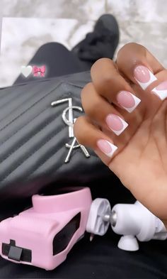 Plain Nail Ideas, Full Set Nails Acrylic, Full Set Nails, Set Nails, Plain Nails, Acrylic Nail Set, Short Gel Nails, Cute Simple Nails, Casual Nails