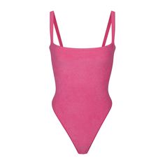 TERRY LOUNGE SEAMLESS BODYSUIT | WATERMELON Scoop Neck Bodysuit, Nicki Minaj Pictures, Casual Short Sleeve Dress, Pink Bodysuit, My Shopping List, Swimsuits Outfits, Pink Body, Aesthetic Shoes, Winter Fits