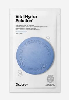 This Vital Hydra Solution Mask contains Aquaxyl and Xylitol to enhance moisture retention and strengthen the skin's barrier by preventing water loss. Oligo-hyaluronic acid and algae extract supports long-lasting moisturization and supports natural collagen synthesis to keep skin looking and feeling hydrated and completely refreshed. How To Use: Remove film and apply mask over cleansed face. Leave on for 15 to 30 mins then remove gently. Mask Sephora, Spring Skin, Hydrating Sheet Mask, Korean Face Mask, Skin Care Masks, Grapefruit Seed Extract, Natural Collagen, Korean Face, Dr Jart