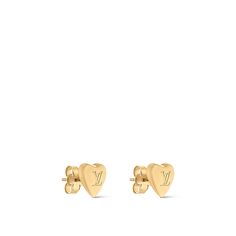 LOUIS VUITTON® - Lv Heart Earrings - Gold Earrings Louis Vuitton, Lv Earrings, Lv Jewelry, Eternal Symbol, Louis Vuitton Gifts, Louis Vuitton Official Website, Trunk Bag, Love And Romance, Jewelry Essentials