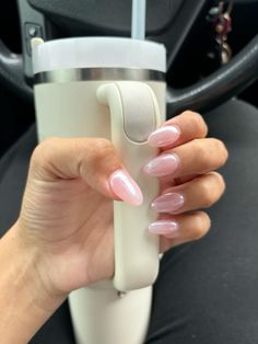 #nails #nailinspo #pinknails #chromenails #summernails Girly Nails Aesthetic, Nails That Grow Out Well, Pink Acrylic Nails Chrome, Nail Inpos Ideas Short, Clean Pink Nails, Nails With Pink Dress, Nail Inspo Almond Pink, Pink Dress Nails, Plain Cute Nails