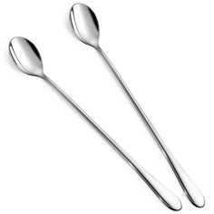 three spoons and two forks on a white background with clipping to the side