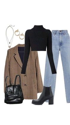 Parisian Style Outfit, Outfit Jeans, Mode Inspo, Looks Chic, Business Casual Outfits, Mode Inspiration, Lookbook Outfits, Winter Fashion Outfits, Looks Vintage