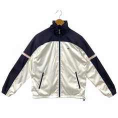 "Vintage 90s Ellesse Windbreaker Jacket Ellesse Tracksuit Ellesse Tennis Ellesse Track Top Ellesse Logo Embroidery Blue White Women Medium Large * Used. In good condition (7/10) minor signs of wear only, some light yellowish marks/spots barely visible (view photos) * Tagged size Ladies O. Fit from medium to large. Flat laid measurements in inches (appox) - Chest (underarm to underarm) : 21\" - Length (side of neck seam to bottom hem) : 26\" BUY 3 ITEMS GET FREE SHIPPING WORLDWIDE ATTENTION : PLE Ellesse Jacket, Black Parka Jacket, Windbreaker Outfit, Black And White Converse, Embroidery Blue, Streetwear Sweater, White Windbreaker, Black Windbreaker, Tracksuit Jacket