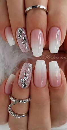 Ombre Nail Design, Ombre Nail Art Designs, Wedding Nails Glitter, Different Nail Designs, Nail Design Inspiration, Ombre Nail Designs, Nail Art Ombre