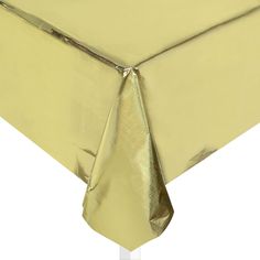 an image of a plain yellow table cloth