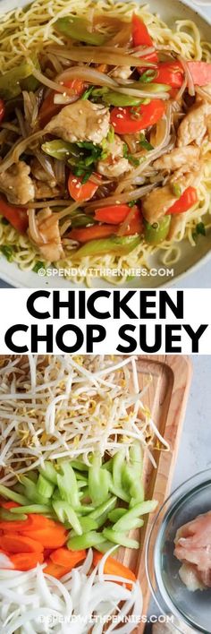 chicken chop suey is an easy and healthy dinner that's ready in under 30 minutes