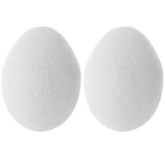 two white foam balls on a white background