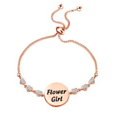 PRICES MAY VARY. Looking for Junior Flower Girl Gifts?This sweet flower girl bracelet is the perfect gift for any little girl in your bridal party! This wedding keepsake gift is the perfect way to ask, or say "thank you" to your special flower girl, thanks her for being a part of your special day. Bridal Party Bracelet,Flower Girl Bracelet,Flower Girl Jewelry, Perfect Flower Girl Gift on Wedding Party.They will love this bracelet and the meaning behind it. Material:Made of high quality copper,an Personalized Flower Jewelry For Bridesmaids, Gold Name Bracelet For Bridesmaid Gift, Flower Girl Bracelet, Adjustable Custom Name Bracelet For Bridesmaid Gift, Personalized Gold Name Bracelet As Bridesmaid Gift, Bridal Party Bracelets, Flower Bracelet Wedding, Flower Girl Jewelry, Flower Girl Bracelets