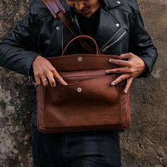 Our Parker Slim Leather Laptop Bag is designed to have room for all your travelling items including your laptop, ipad, documents, files, power banks and much more with the slimmest look and easy to carry. Crafted with 100% genuine Cow leather Laptop Compartment Size: Upto 15.5 inch Adjustable shoulder strap attached with side hooks Strong rigid handles on top to carry easily. Front side flap pocket for keeping writing pad or any other reading book. Multi-functional Compartments Antique brass acc Classic Leather Backpack With Laptop Sleeve For Daily Use, Cognac Laptop Bag With Leather Lining For Daily Use, Cognac Satchel Laptop Bag For Travel, Everyday Leather Laptop Bag In Cognac, Everyday Cognac Leather Laptop Bag, Daily Use Cognac Laptop Bag With Leather Lining, Everyday Leather Laptop Bag With Luggage Sleeve, Everyday Cognac Briefcase With Luggage Sleeve, Cognac Laptop Bag With Leather Lining