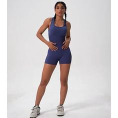 Made from a super comfortable blend of 87% nylon and 13% spandex, this jumpsuit fits true to size, so you can confidently take your usual size. Whether you're hitting the yoga mat, going for a run, or taking on extreme challenges, this jumpsuit has got you covered. @veve6 #athleisurewear #clothing Sleeveless Solid Color Athleisure Unitard, Solid Sleeveless Athleisure Unitard, Sleeveless Solid Color Unitard For Athleisure, Sleeveless Athleisure Unitard, Sleeveless High Stretch Bodysuit For Pilates, Sleeveless Stretch Athleisure Unitard, Sleeveless High-stretch Athleisure Unitard, High Stretch Sleeveless Bodysuit For Pilates, Sleeveless Stretch Unitard In Athleisure Style