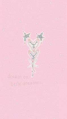 a pink background with an image of a heart and two butterflies