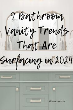 Small Bathroom Trends, Bathroom Vanity Trends, Bathroom Centerpiece, Painted Vanity Bathroom, Small Full Bathroom, Vanity Backsplash, Master Bath Design, New Vanity, Bathroom Cabinets Designs