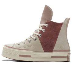 Converse Chuck 70 Plus High 'Asymmetric - Stone Mauve' A01346C (SNKR/Casual/Unisex/High Top) Converse Chuck 70 Plus, Chuck 70 Plus, Converse 1970s, Converse Chuck 70, Desert Sand, Chuck 70, Best Sneakers, Sneaker Collection, Chuck Taylor All Star