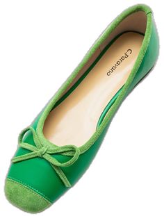 Suede Toe Bowknot Flats in Green Elena C, Timeless Style, Ballet Flats, Timeless Fashion, Ballet, Collage, Green, Red, Pins