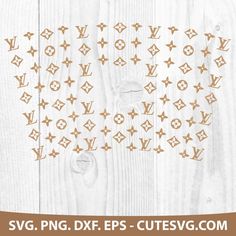 louis vuitton pattern on white wood